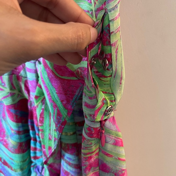 Nanette Lepore 100% Silk Tropical Mini Dress - Picture 10 of 11